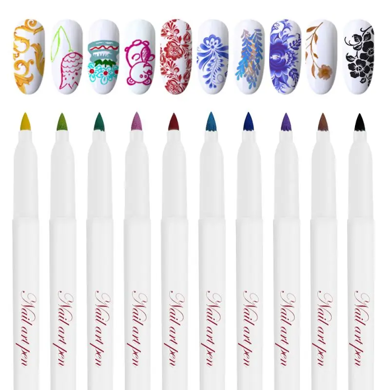 KHY Pet Nailart Supplies Tool Dot Marker Kit Drawing Draw 10 Painting Art For Paint Nail Polish Pen
