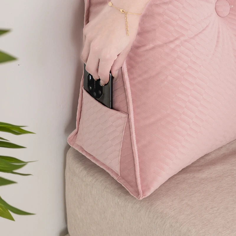 Factory Outlet High Quality Custom Dorm Living Room Sofa Bed Relaxing Reading Gaming Neck Back Support Triangle Headboard Pillow