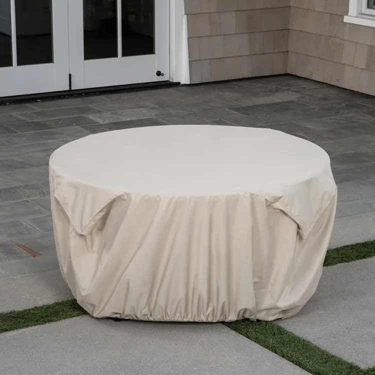 Standard Champagne Customized Logo Patio Waterproof Cover Furniture Rattan Outdoor Coverings Fabric