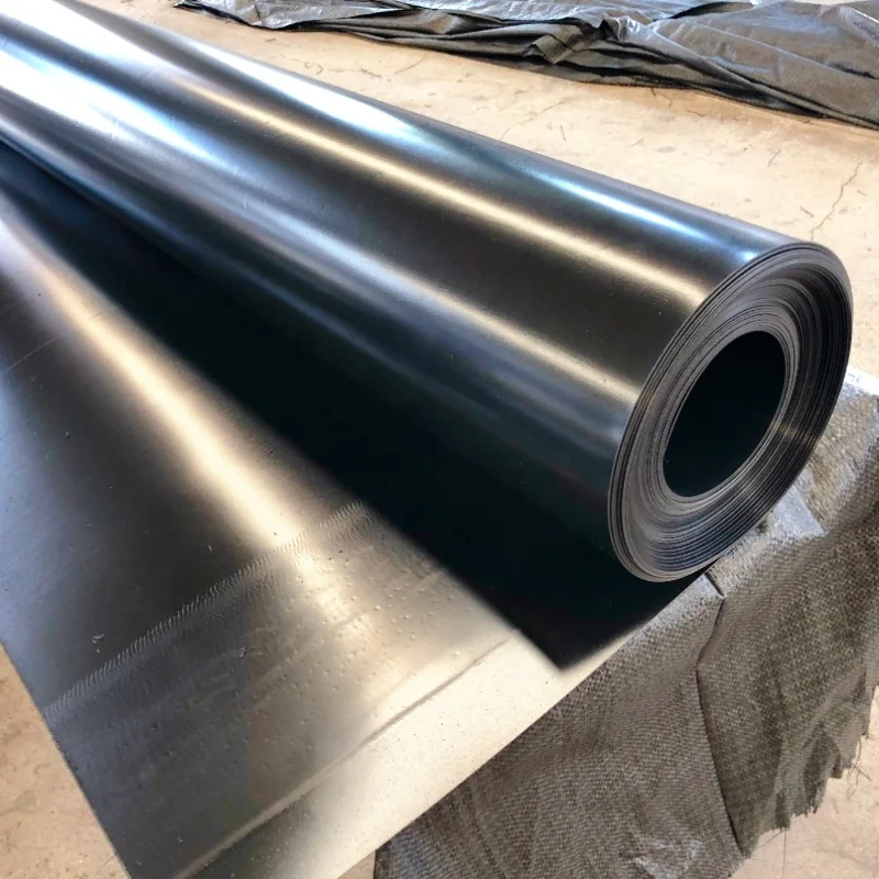 Basement top greening roof root barrier hdpe black geomembrane liners in 0.9 mm 1.2 mm thick compound with geotextiles