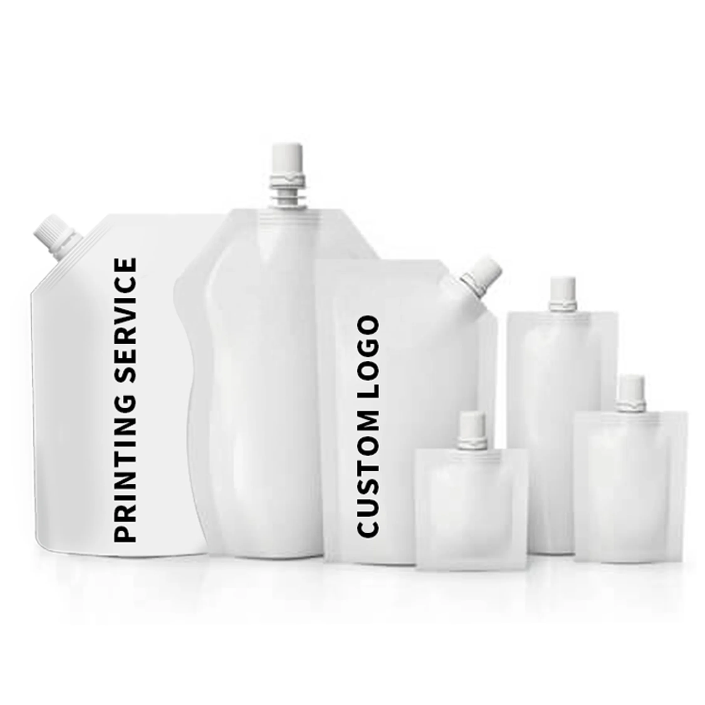 Custom Reusable Stand Up Liquid Drink Packaging Spout Pouch Yogurt Pouch