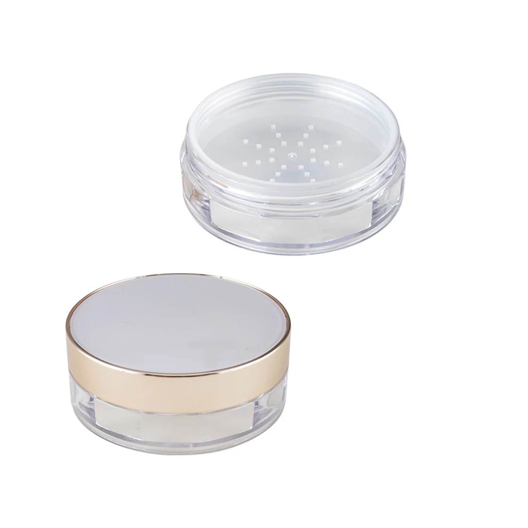 30ml loose powder jar with sifter empty setting powder container cosmetics case plastic makeup packaging