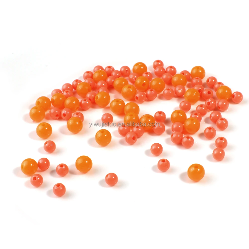 Hard plastic glow beads fishing accessories Sea fishing beads 8mm quick change beads carp fishing
