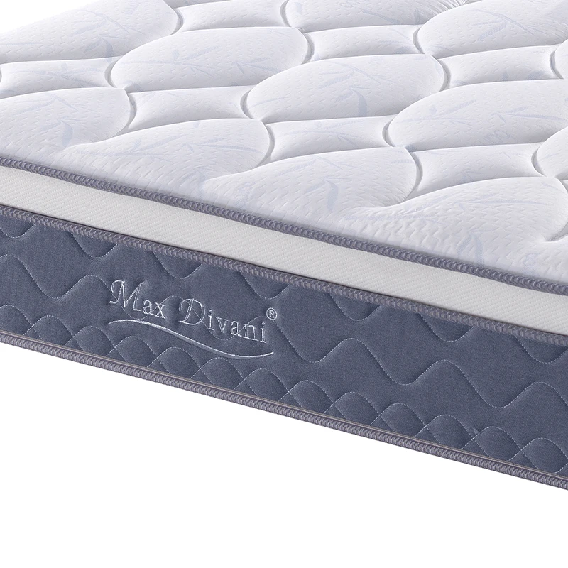 Luxury Bed Mattresses Natural Latex Sleeping Hypo-allergenic King Queen Size Memory Foam Pocket Spring Mattress