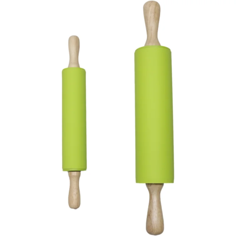 
Can provide a variety of colors of high temperature resistant easy to clean solid wood + PP + silicone rolling pin 