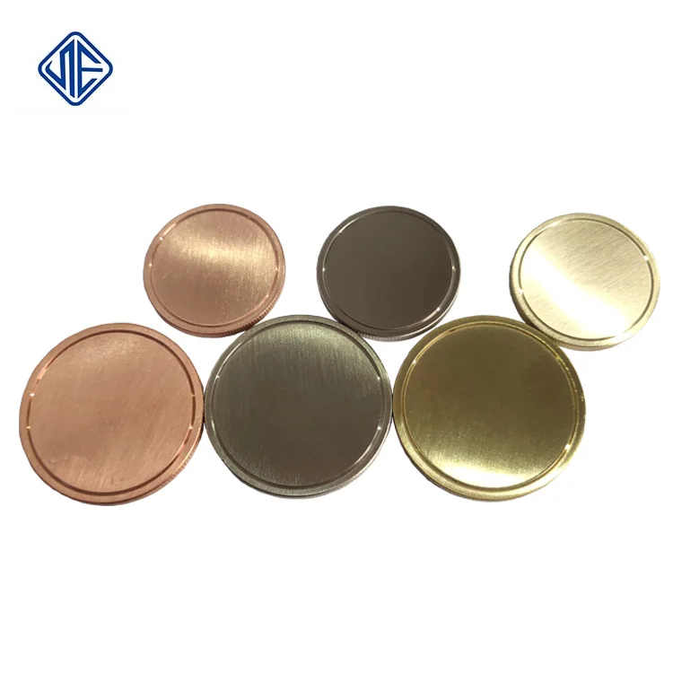 OEM size Titanium brass copper cupronickel blank metal coin for engraving in stock