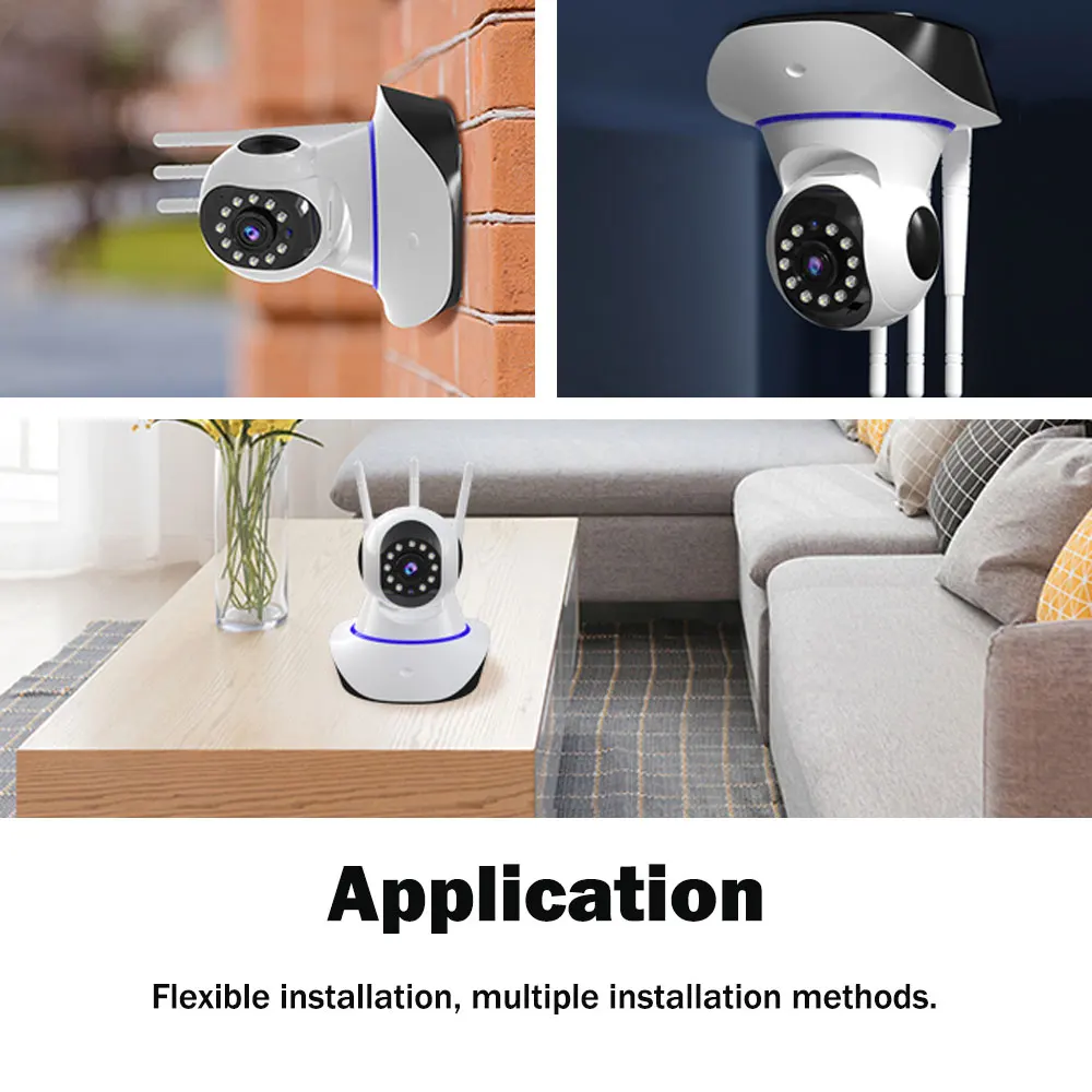 1080P Two Ways Audio Robot Security 2.0MP H.265 P2P Infrared Wifi Cctv Camera