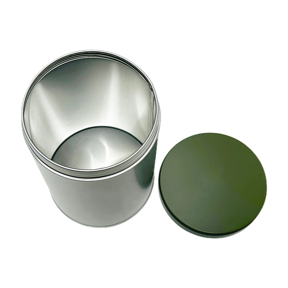 OEM ODM Custom Food Storage Container Cylinder Metal Box Packaging Luxury Aluminum Coffee Tea Tin Can for Coffee