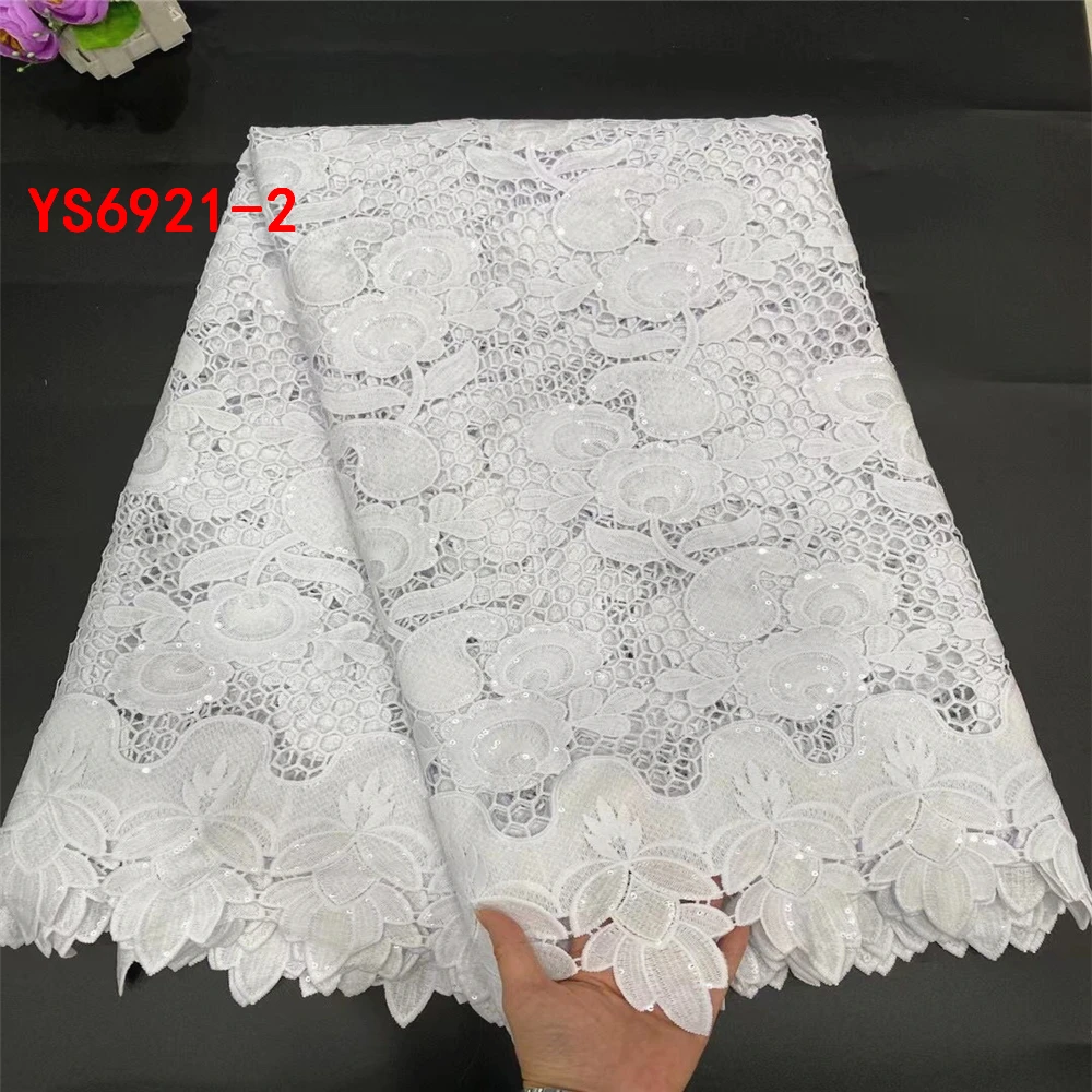 Очень высокое качество чистый белый Водорастворимый дизайн свадебное платье ткань Африканское Свадебное