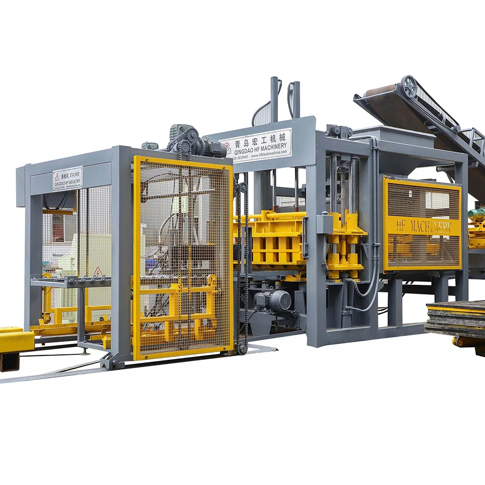 Cement Hollow Block Making Machine QT8-15 6 8 Inches Engineering Provided Concrete Engineering Machinery Fully Hydraulic System