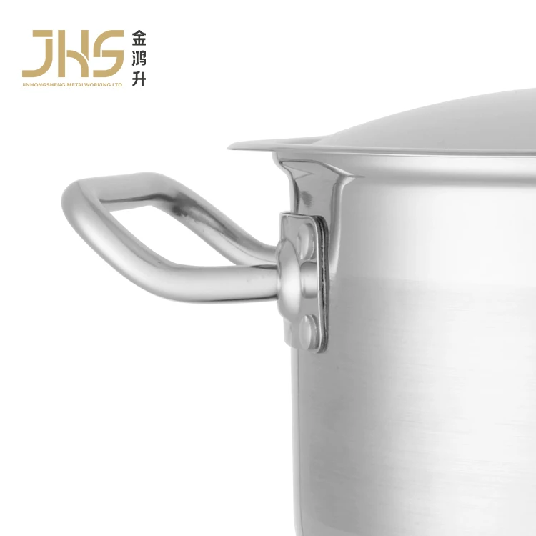 Factory price high quality soup pot kitchen cooking cookware set stainless steel pots casserole With Steel Lid