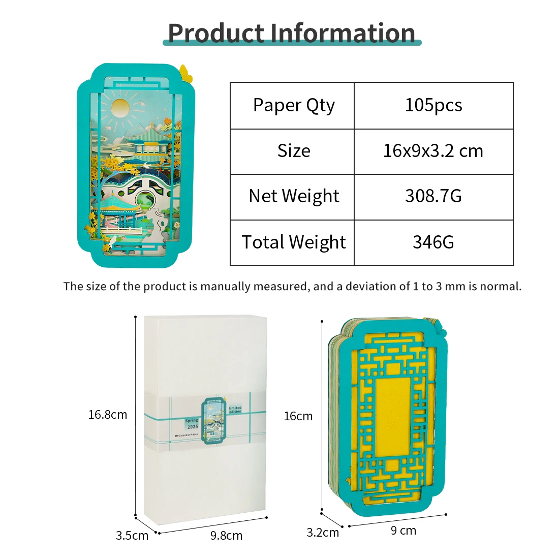 Stationery Gift Set For School 3D Memo Pad Custom 3D Paper Calendar 2025 Sticky Note Paper Notepads Gift Items For Office