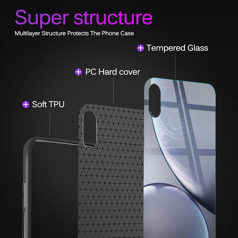  For iPhone 12 11 Pro Max XS XR Case Custom Printing Tempered Glass Hard Phone Earth Planet Back