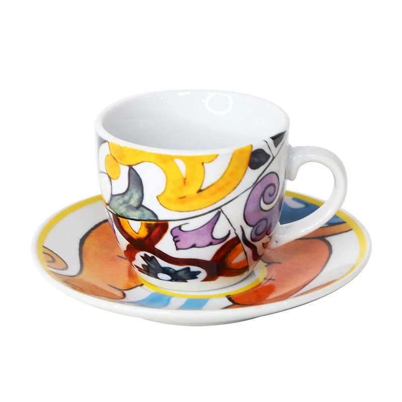 Beautifully Patterned Coffee Cups and Saucers Wedding Gift Set