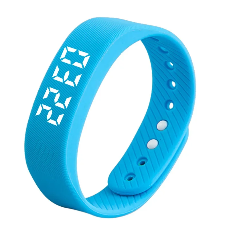 New 3D Pedometer Silicone Smart Bracelet Sleep Monitoring LED Watch Smart Bracelet Leisure Sports Fitness Tracker Color Watch