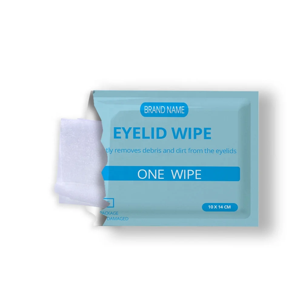Private Label Individually Wrapped Custom Logo Cleansing Eye Wipes Eyelid Wipe