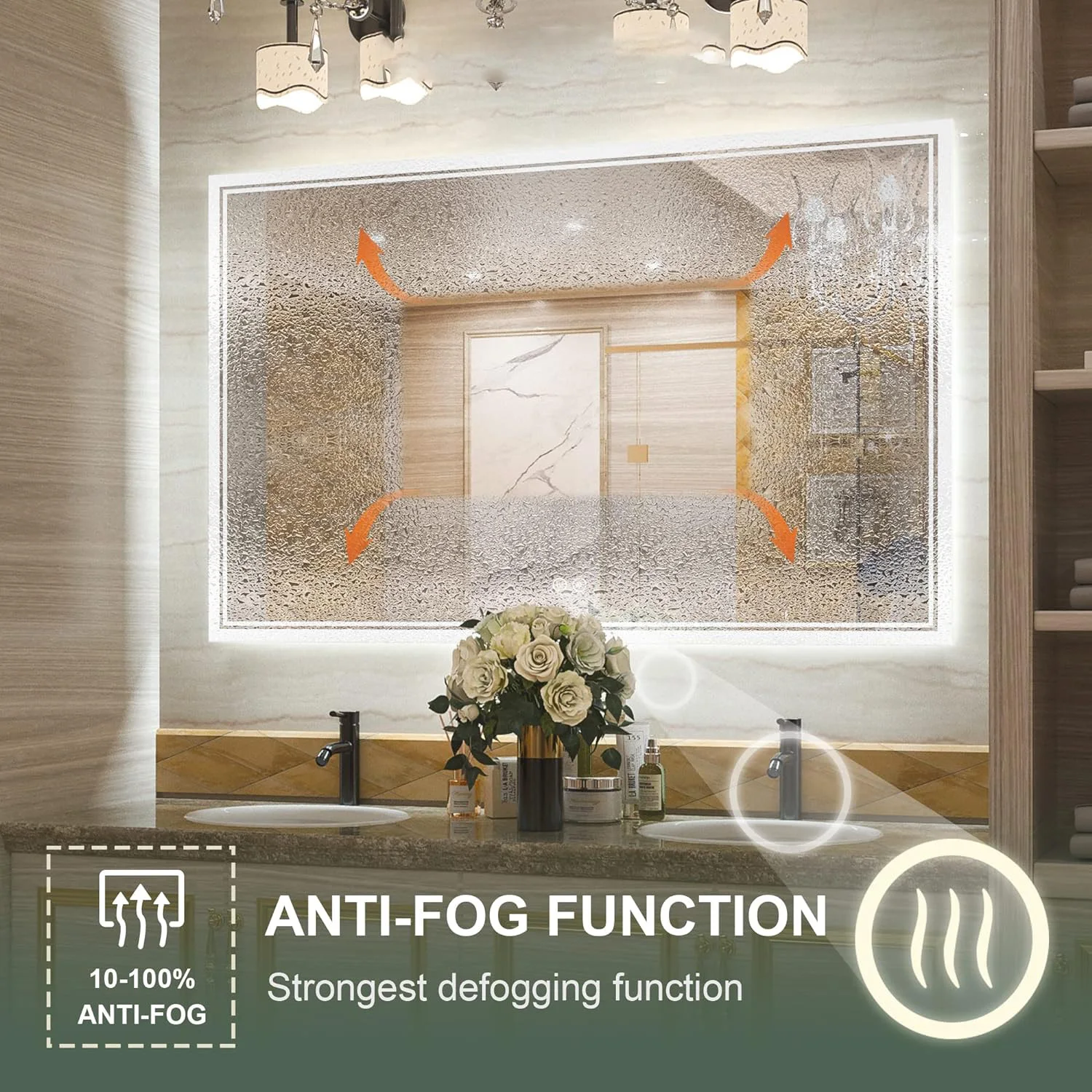 Factory direct rectangular mirror is suitable for horizontal or vertical hanging such as vanity living room bathroom gym