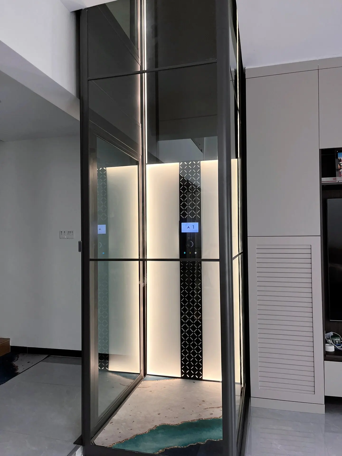 Outdoor Hydraulic CE ISO approved 2 3 4 floors 2-5 person Home Panoramic Lift Passenger Elevator Shaftless Home Elevator lift