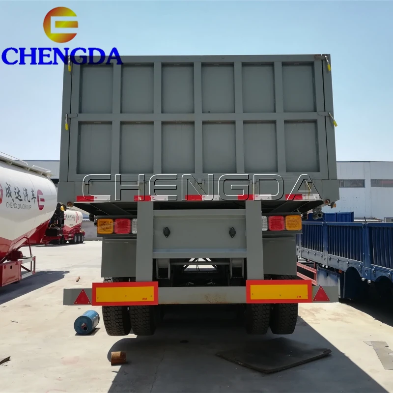 30 60 Ton Drop Side Wall Fence Semi Trailer Sidewall Dropside 3 Axle Cargo Transport Truck Trailer For Sale