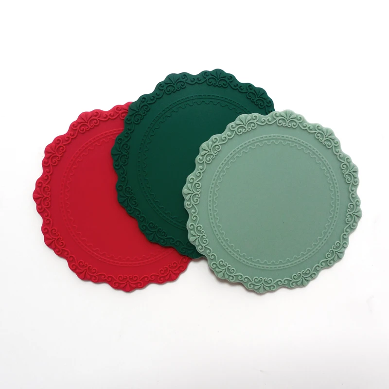 hot round silicone mug coaster coffee cup coaster pad mat