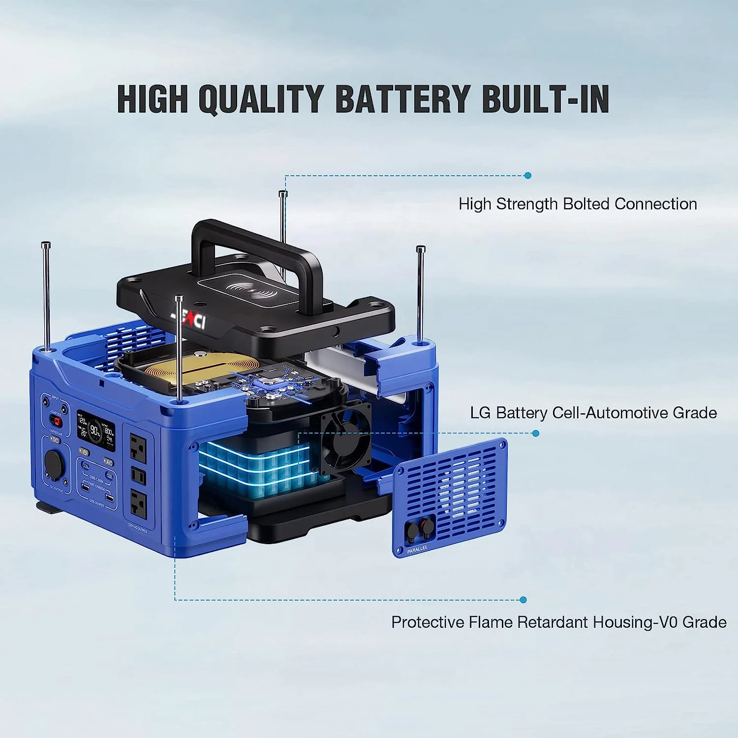 senci 600w AC output  DC input parallel output Power Bank backup 600W Rechargeable Electric Power Station power backup