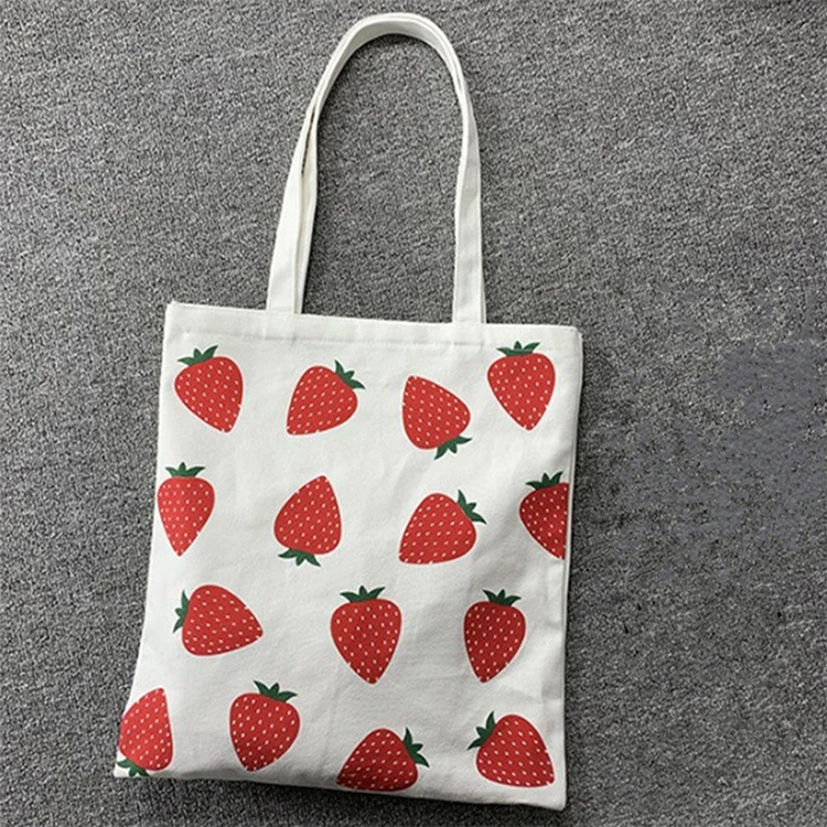 Personalized fashion lady shopping bag eco friendly reusable foldable cotton canvas canvas tote bag