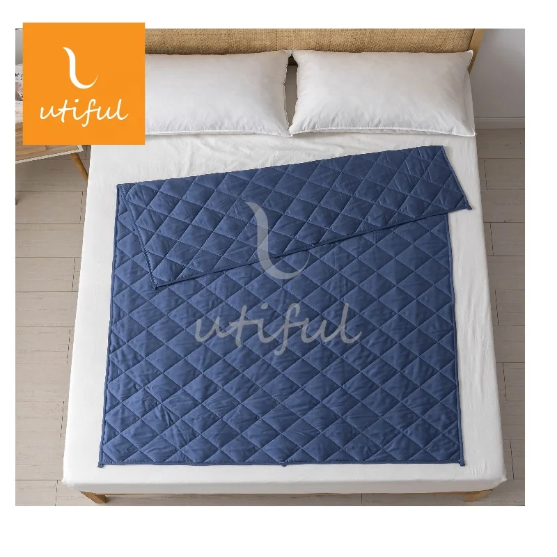 High Quality 50 x 70 Inch 15 lbs Sensory Glass Beads Microfibre Weighted Blanket