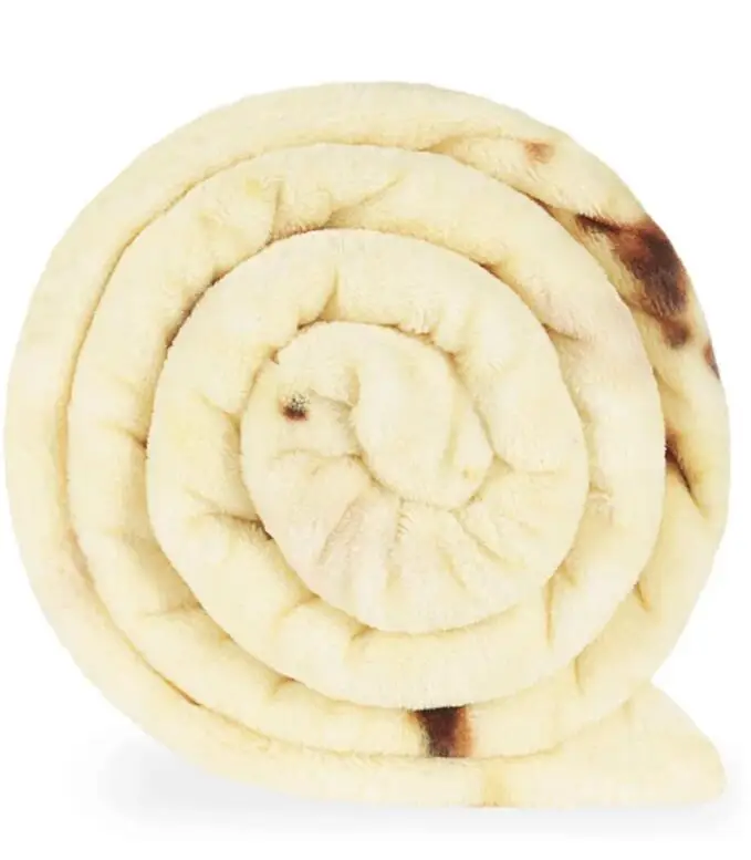 Amazon popular microfiber super soft burrito tortilla round pizza blanket Giant Pizza Throw Blanket