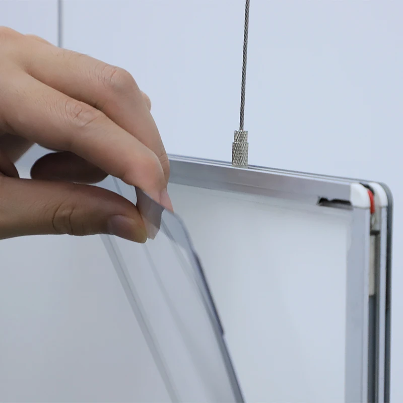 Fashion Design  Led Backlit Double Sided Poster Frame Led Display Aluminium Lighting Box Advertising Lightbox