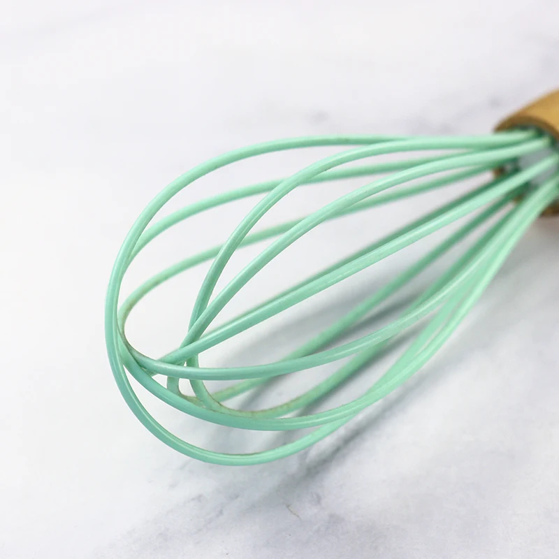 Силиконовый венчик для яиц с деревянной ручкой Многофункциональные кухонные инструменты