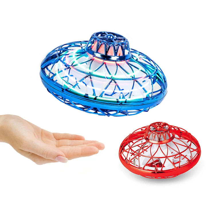 Mini Helicopter Gyratory Aircraft Fidget Hand Control Induction Ufo light spinning  flying ball