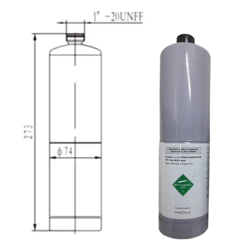 Пустой портативный газовый баллон DOT39 1 л Канистра кг сжатого газа для портативного сварочного пистолета