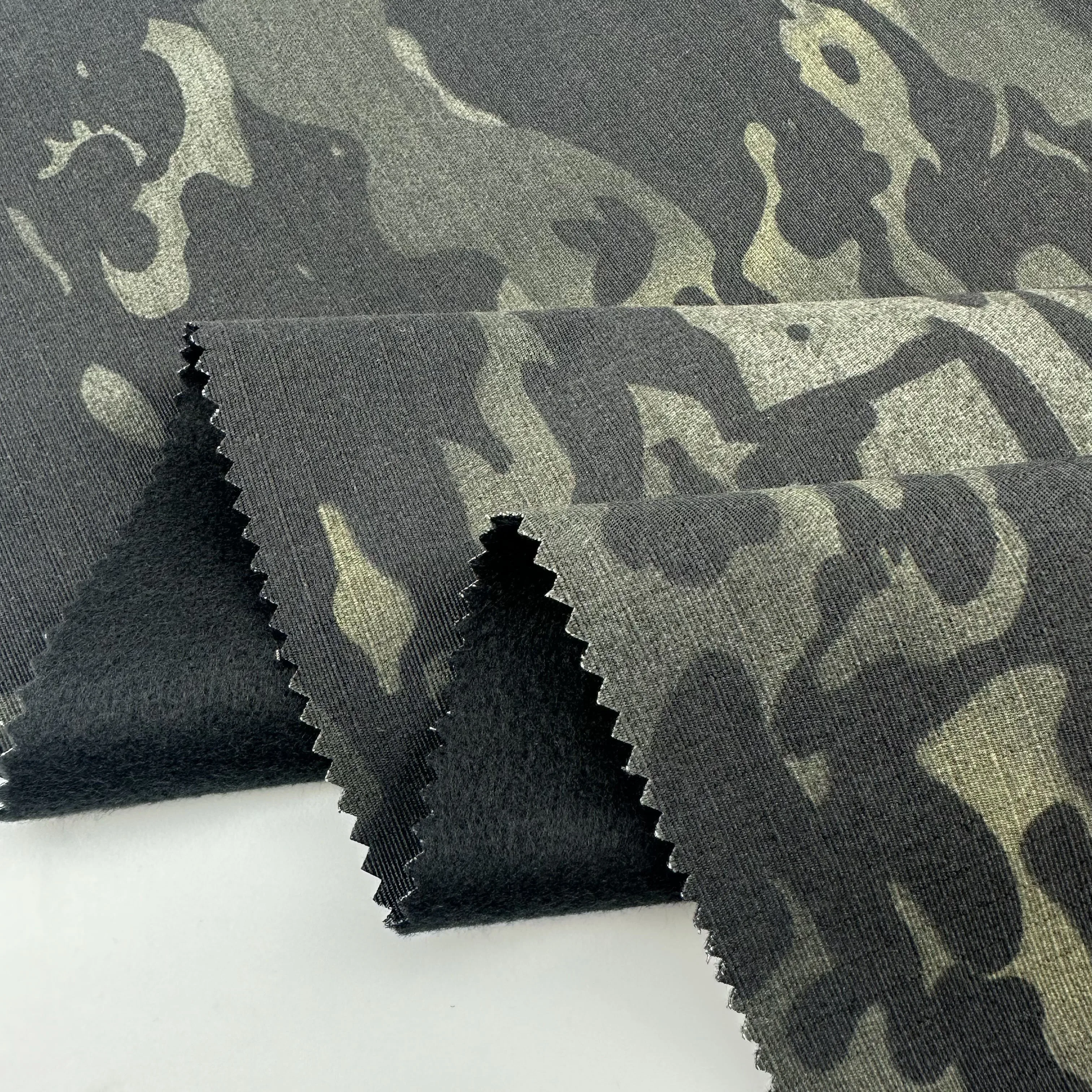 New 80%polyester 20%cotton rip-stop brush bonded printed greta wear camouflage work wear compound fabric for uniform