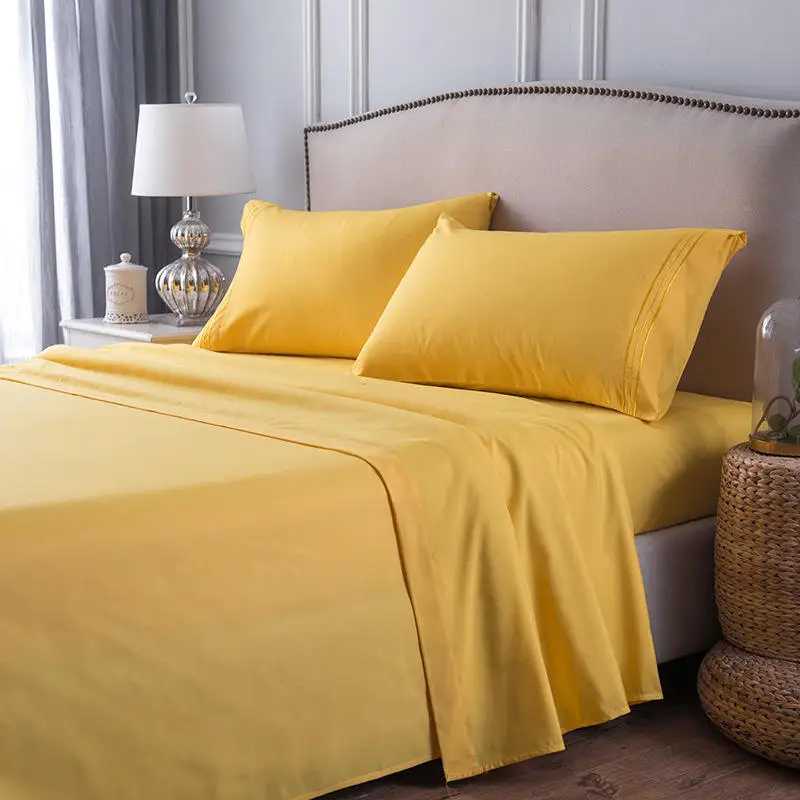 Luxury Black 100% Cotton Full Size Bedding Set Bed Sheet Set Bed spread Flat sheet