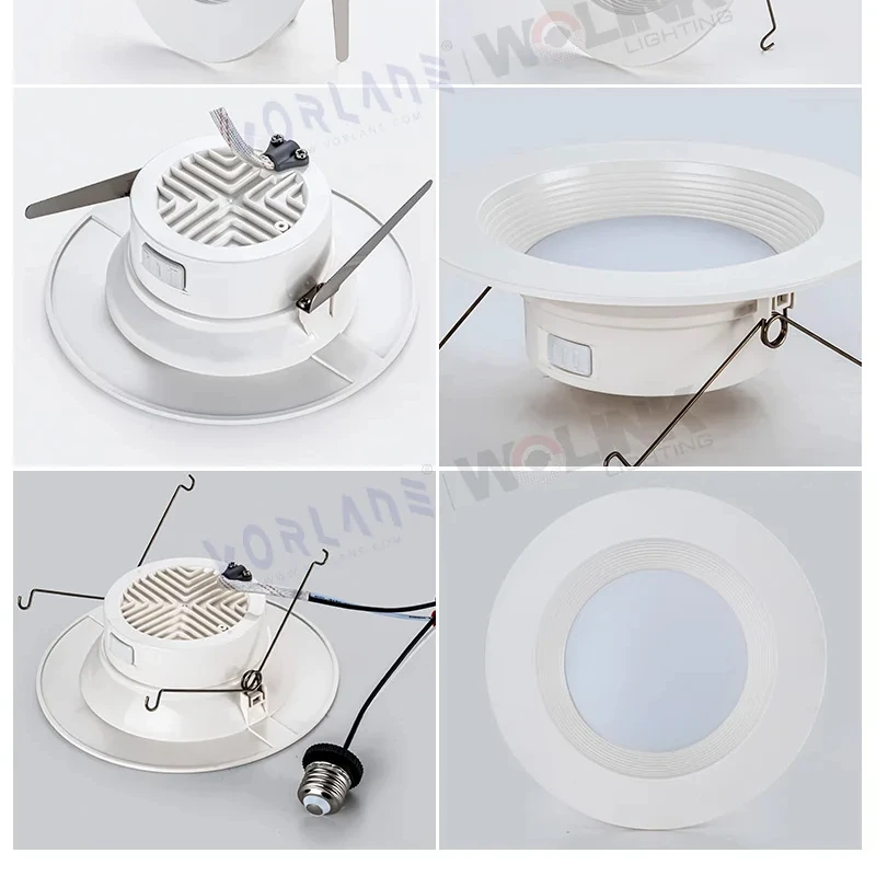 One Piece PC Housing room mall 5CCT 9 12 W down light led recessed light 4 inch DOB ETL downlight dimmable