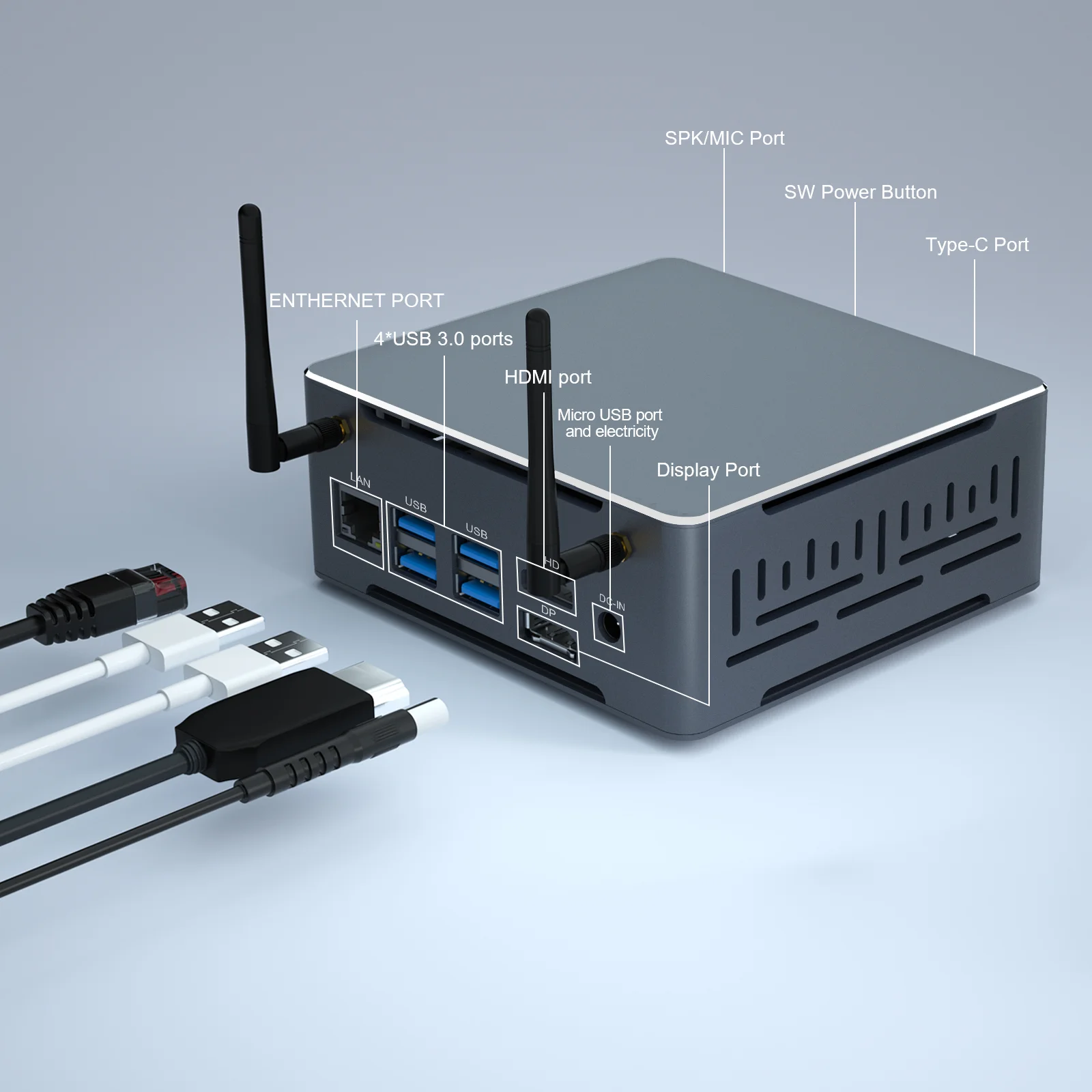 2023 Popular Product Gaming Computer AMD Ryzen 7 3750H Small Desktop Dual 4K Display Mini PCs Computer