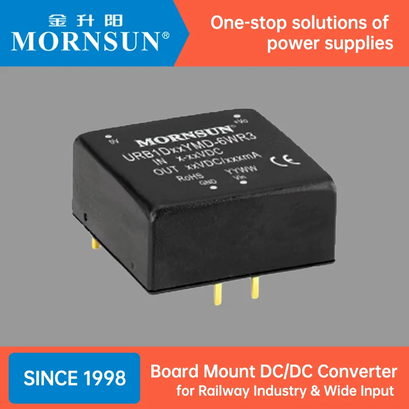 Mornsun URF1D15QB-75WR3 Board Mount DC-DC Converters 75W 15V 110V 43-160VDC