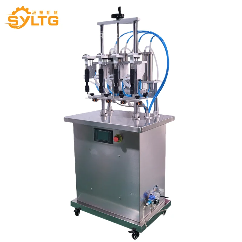 4-Head Automatic Cosmetic Liquid Essential Oil Bottle Filler Liquid Perfume Fragrance Refill Pressure Vacuum Filling Machine