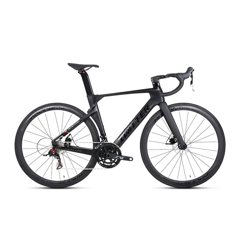 Twitter road bike 700c 50mm carbon wheels thru axle disc brake 24 speed carbon frame road bike