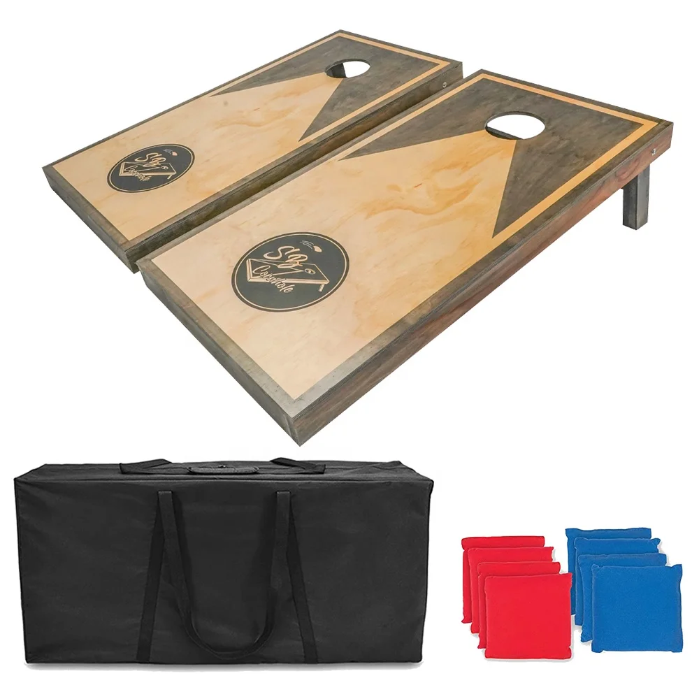 Premium 48*24' Bean Bag Toss Stained Cornhole Game