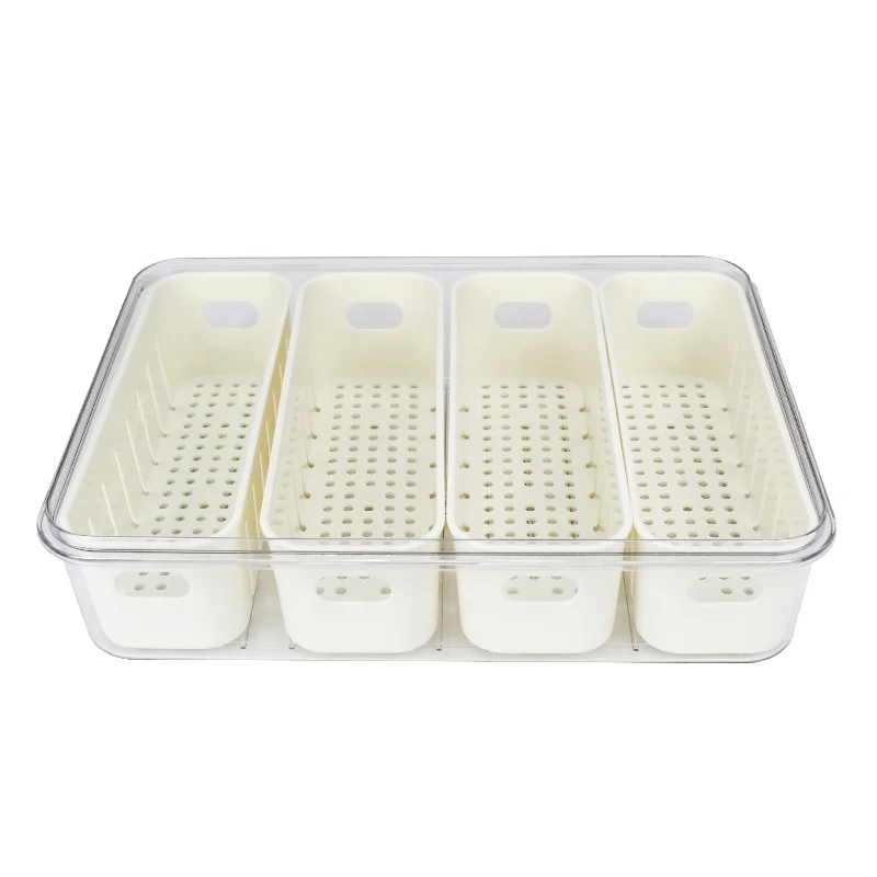 Classic Plastic Divided Storage Container Box for Kitchen Seasoning Sealed Packaging for Food Spices for Camping and Home Use