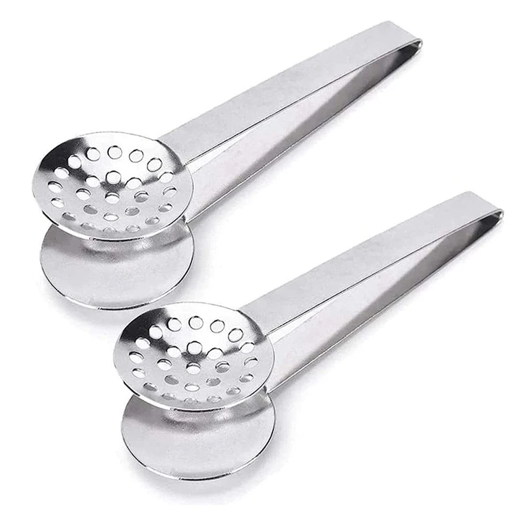 Wholesale Multi-colors Stainless Steel Tea Bag Tongs Strainer Round Teabag Holder Gadget