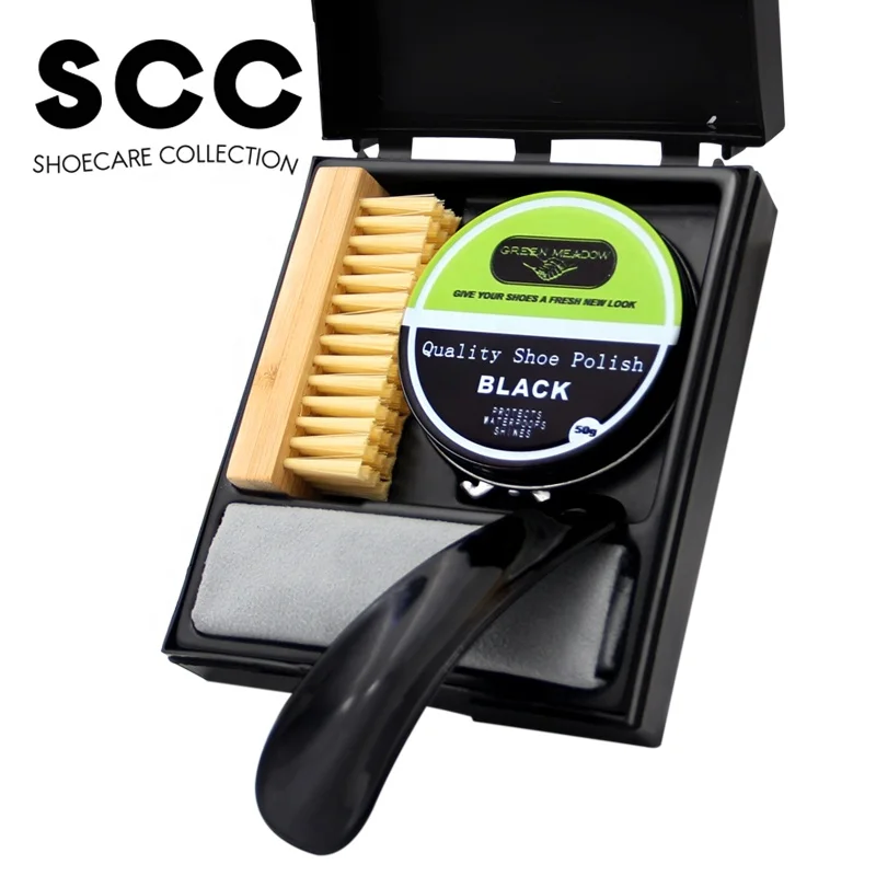 Factory Wholesale Cheap Portable Travel Leather Shoe Care Kit Cleaning Brush Shoe Shine Kit Shoe Polish Kit