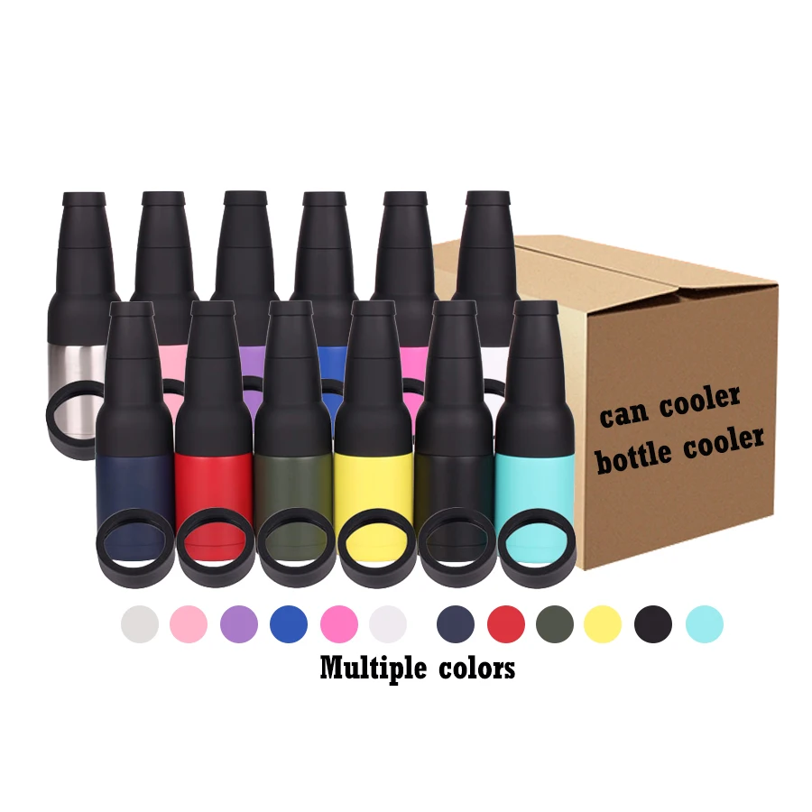 outdoor travel 3 in 1 Thermos Insulated Can Holder 304 Stainless steel Beer Can and Bottle Cooler for Ice Cold Beer