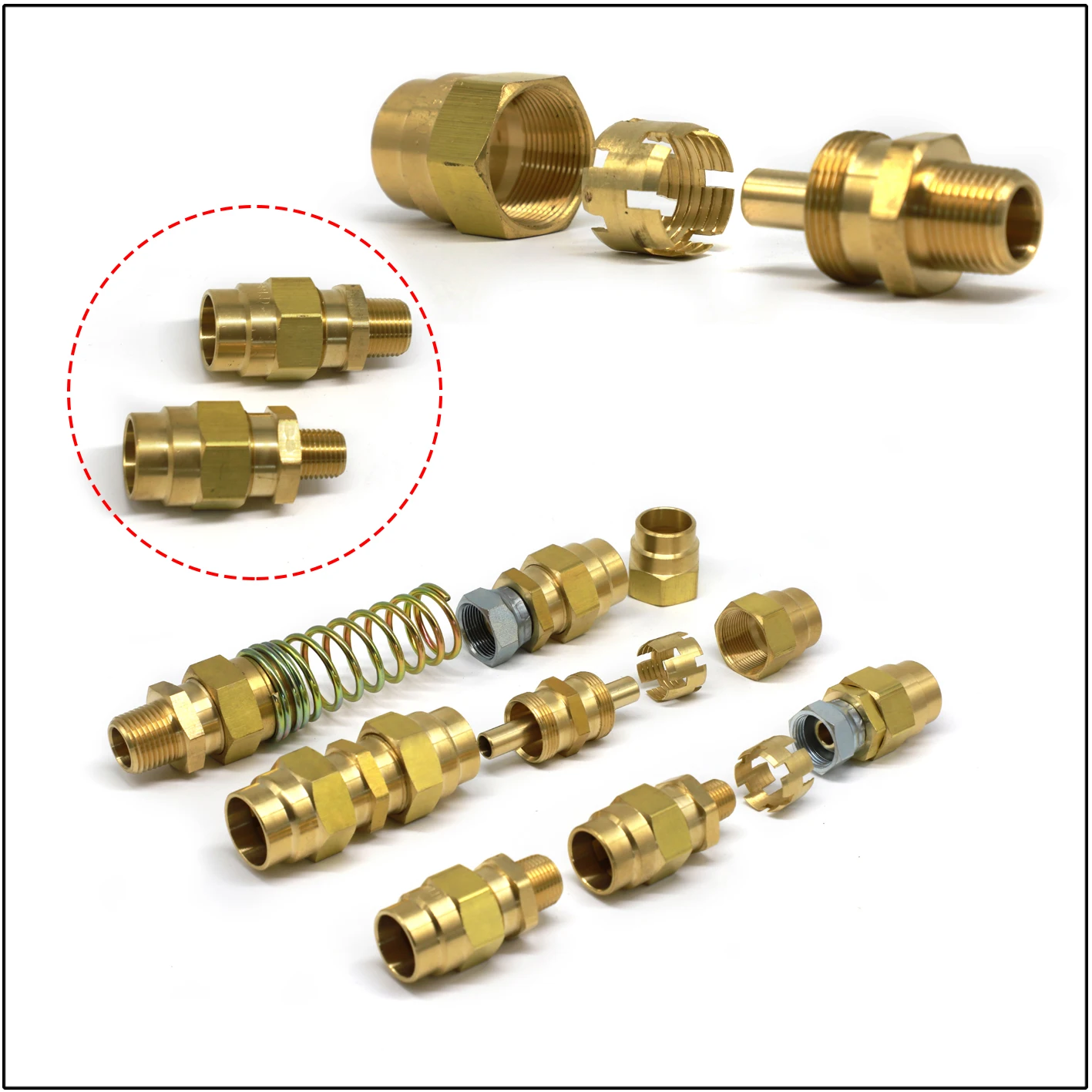 ANGRICHT Custom DOT Air Brake Hose Fittings - High Quality, Made to Order