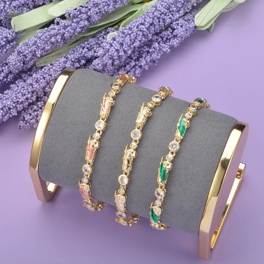 LOTOS JEWELRY fashion Father Saint Judas Religious Zircon Bracelet Fashion High Grade Bamboo Bracelet