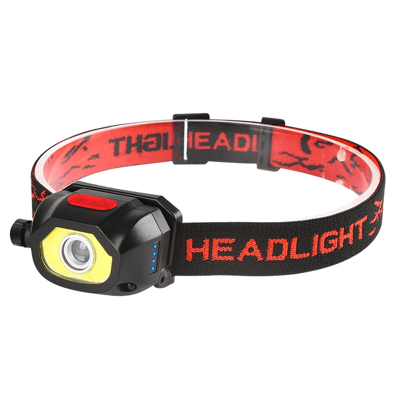 Powerful LED Headlight Sensor Head Light USB Rechargeable Headlamp Head Torch