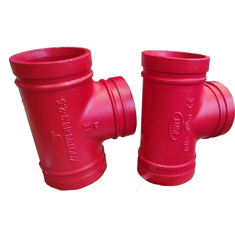 High-Temperature Resistant Fire Trench Fittings Forged Carbon Steel Tees with NPT Thread Galvanised Surface