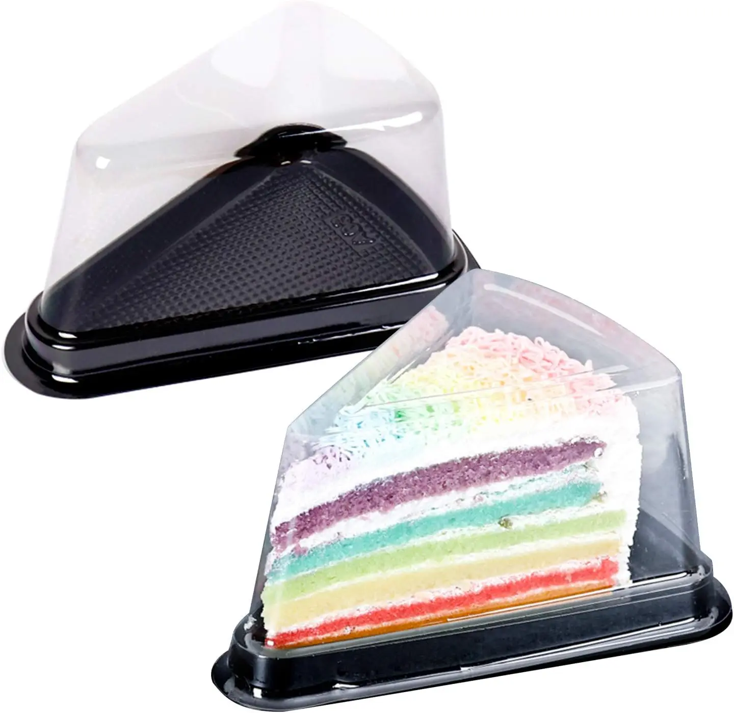 Triangle Cake Box Mousse Cake Cutting Box Disposable Plastic Packaging Box Baking 6 Inch 8 Inch Food Cake Container Cheese