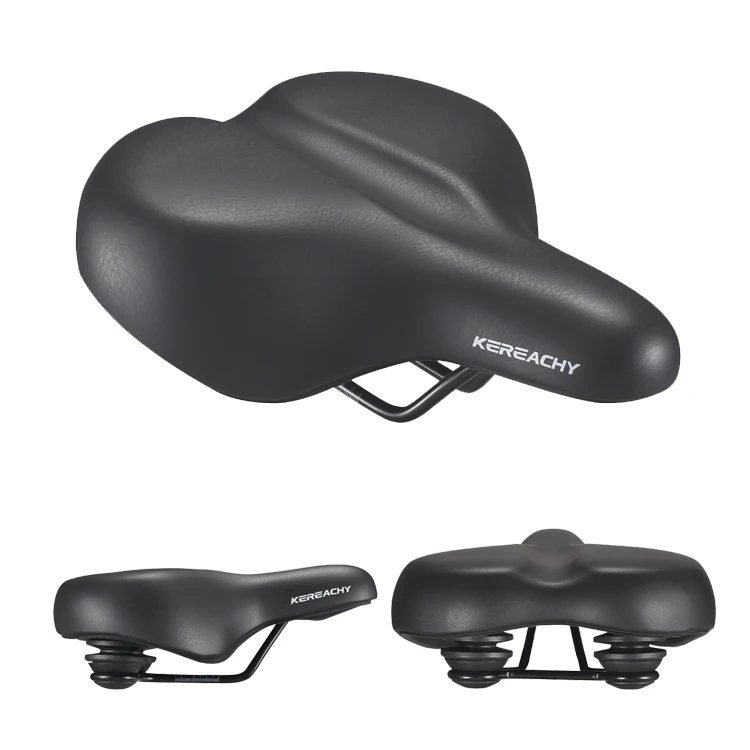 KEREACHY Factory customized best price double shock absorption vacuum waterproof saddle soft bicycle seat cushion E-bike saddle